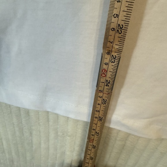 Skims Relaxed Tee Oversized Long Short Sleeve T-Shirt Snow Women's Sz M NWT $48 - Picture 5 of 9